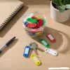 Cross-border direct supply of color plastic keychains, keychain wholesale, can be marked with hotel numbers, classification plates, luggage storage, boarding passes Specification image
